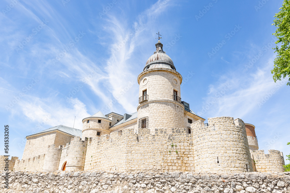 the medieval castle of Simancas town, province of Valladolid, Castile and Leon, Spain