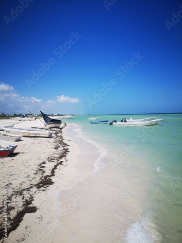 Fototapeta Naklejka Na Ścianę i Meble -  fishing boats in caribbean sea