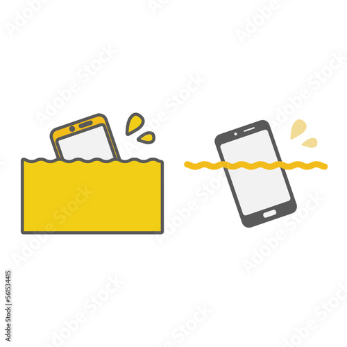 スマホ　水没