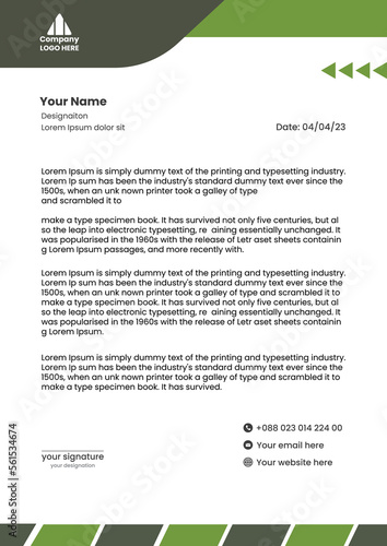 Letterhead design  vector template 