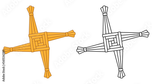 Saint Brigid's cross drawing