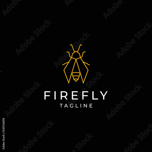 Firefly logo design icon vector