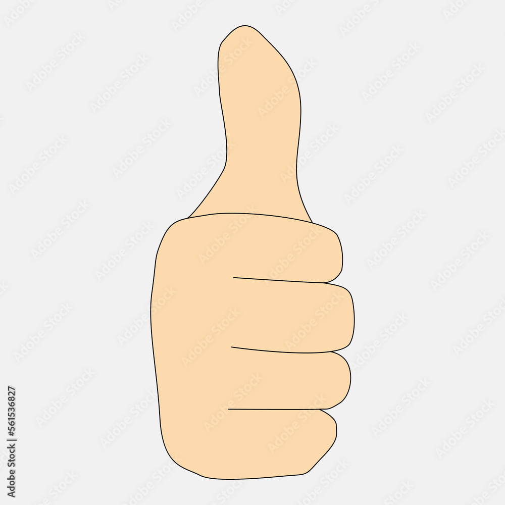 Positive human gesture with thumb up close up Positive human gesture with thumb up close up