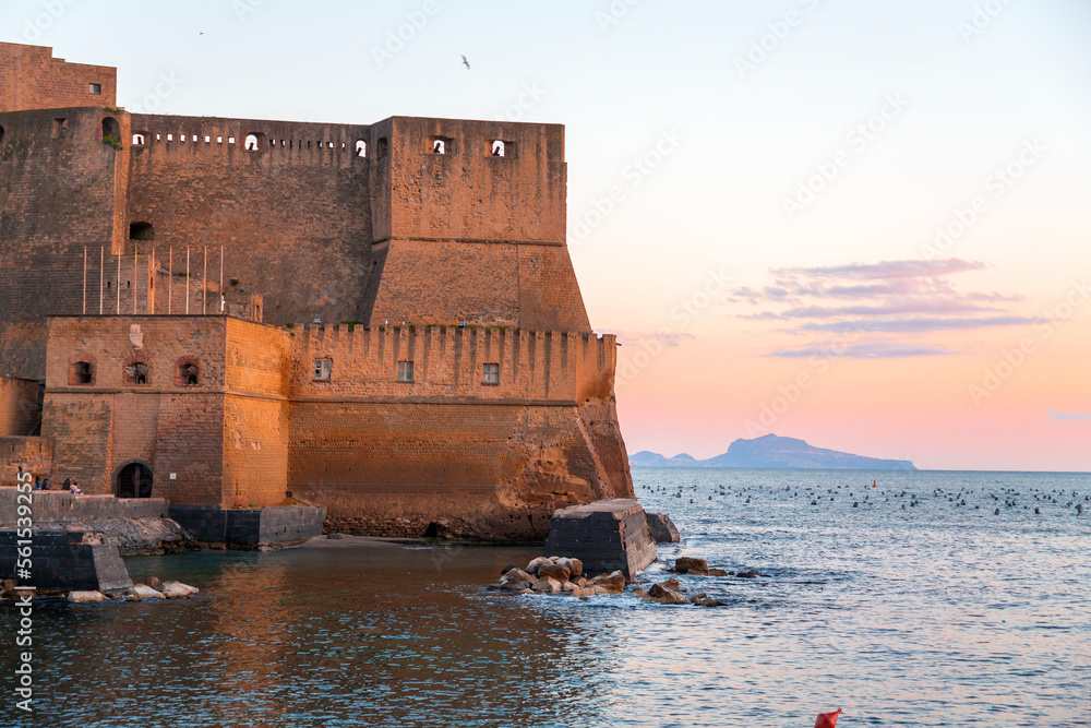  Castel dell'Ovo, lietrally, the Egg Castle is a seafront castle in Naples, Italy
