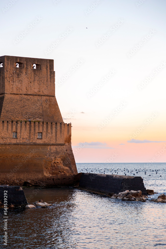 Castel dell'Ovo, lietrally, the Egg Castle is a seafront castle in Naples, Italy Castel dell'Ovo, lietrally, the Egg Castle is a seafront castle in Naples, Italy