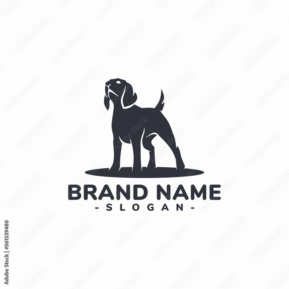 little dog logo design vector
