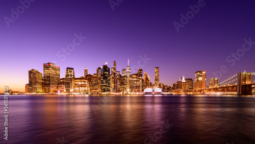 Manhattan Skyline at sunset, New York City