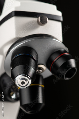 close-up shot of a microscope