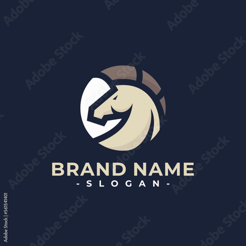 horse head logo in circle shape