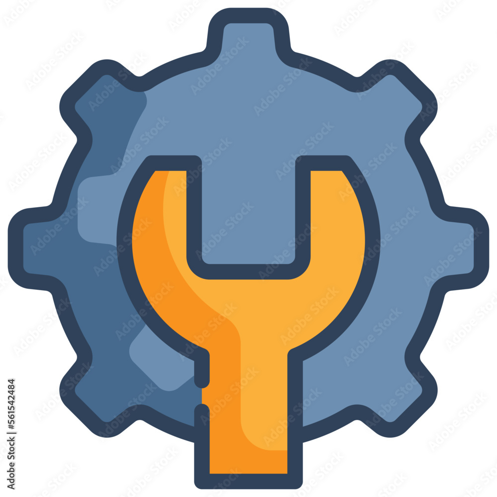 wrench cog wheel maintenance repair icon filled outline wrench cog wheel maintenance repair icon filled outline