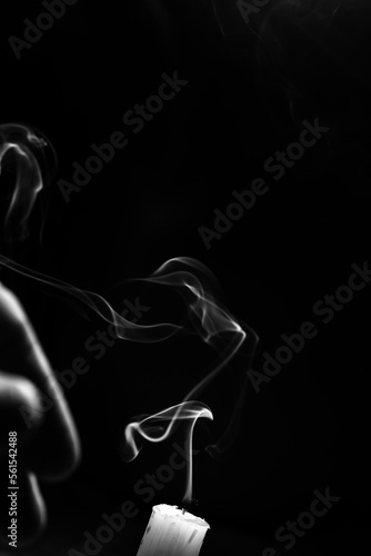 smoke on a dark background