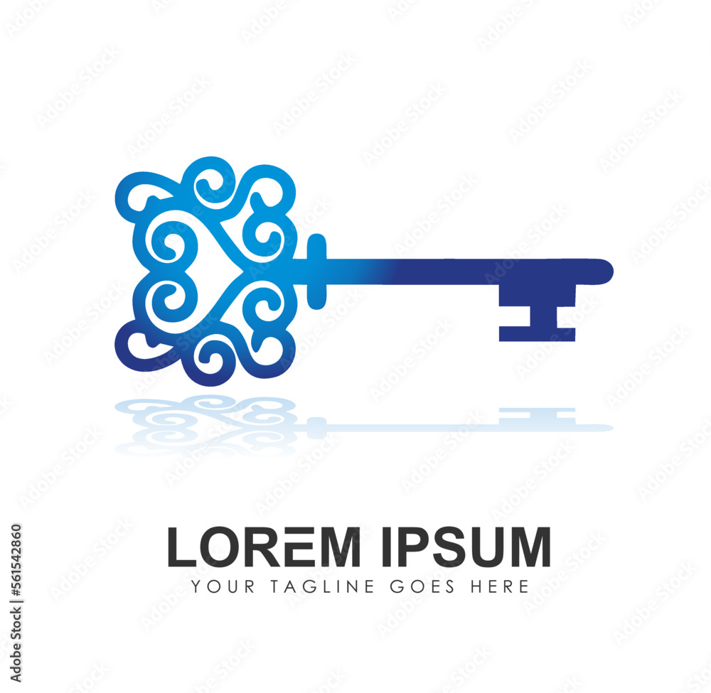 Key Logo Illustration Vector icon Key Logo Illustration Vector icon