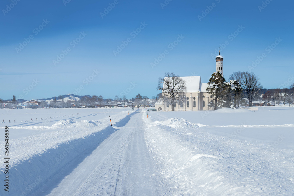 St. Coloman at wintertime, Allgäu, Germany
