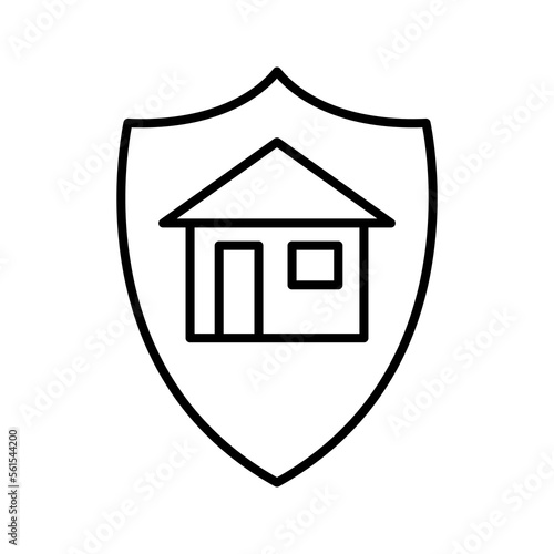 Home insurance icon. House protect sign. Real estate or property protection, home security concept.