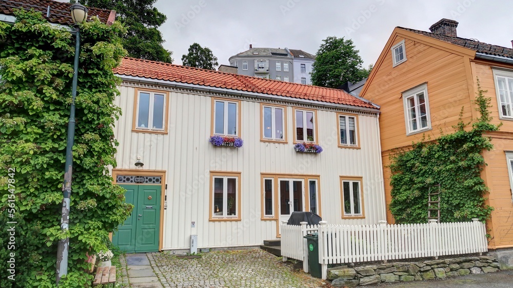 centre ville de Trondheim en Norvège, Gamle Bybro Bryggene i Trondheim