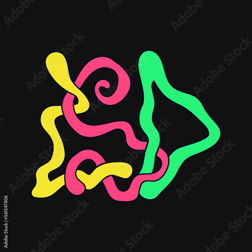 LSD word,trippy psychedelic style letters.Vector hand drawn doodle cartoon character illustration.Funny cool trippy letters,LSD, acid fashion,60s style print for t-shirt,poster concept