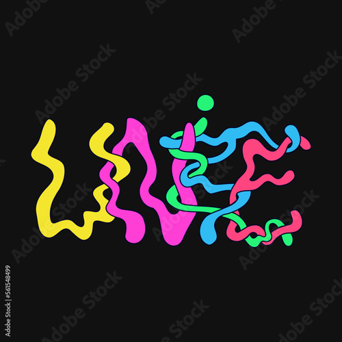 Unite word,trippy psychedelic style letters.Vector hand drawn doodle illustration.Funny cool trippy letters,unite, acid fashion,60s,70s style print for t-shirt,poster concept