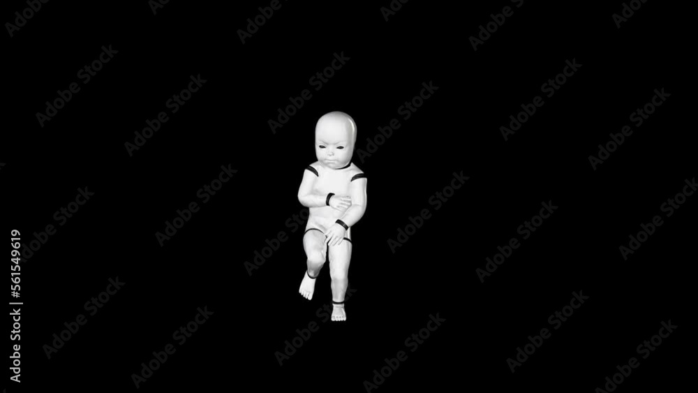 Robot Baby Dance Transparent Alpha Video 3D Animation Robot Baby Dance Transparent Alpha Video 3D Animation