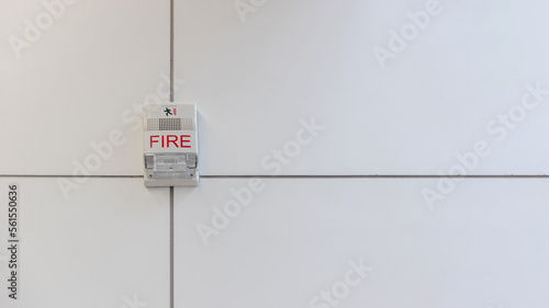 Εκτύπωση καμβά A fire alarm with built in strobe light to alert in case of fire