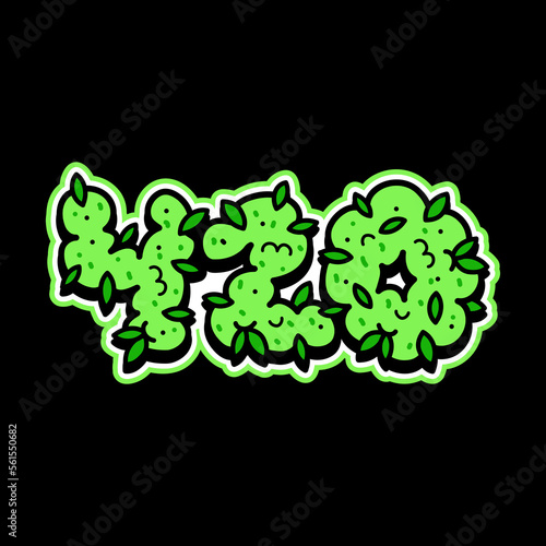 High weed bud quote text slogan print design. Vector doodle cartoon character illustration logo design. High word quote text slogan print design for poster, t-shirt concept