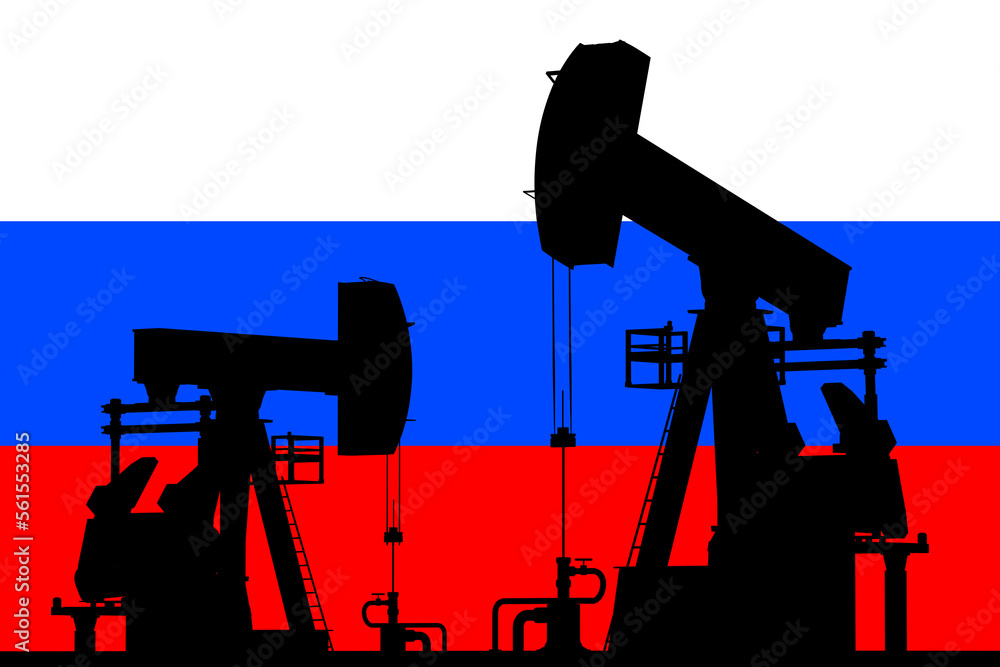Oil production in Russia. Petroleum rig. Oil industry Russian ...