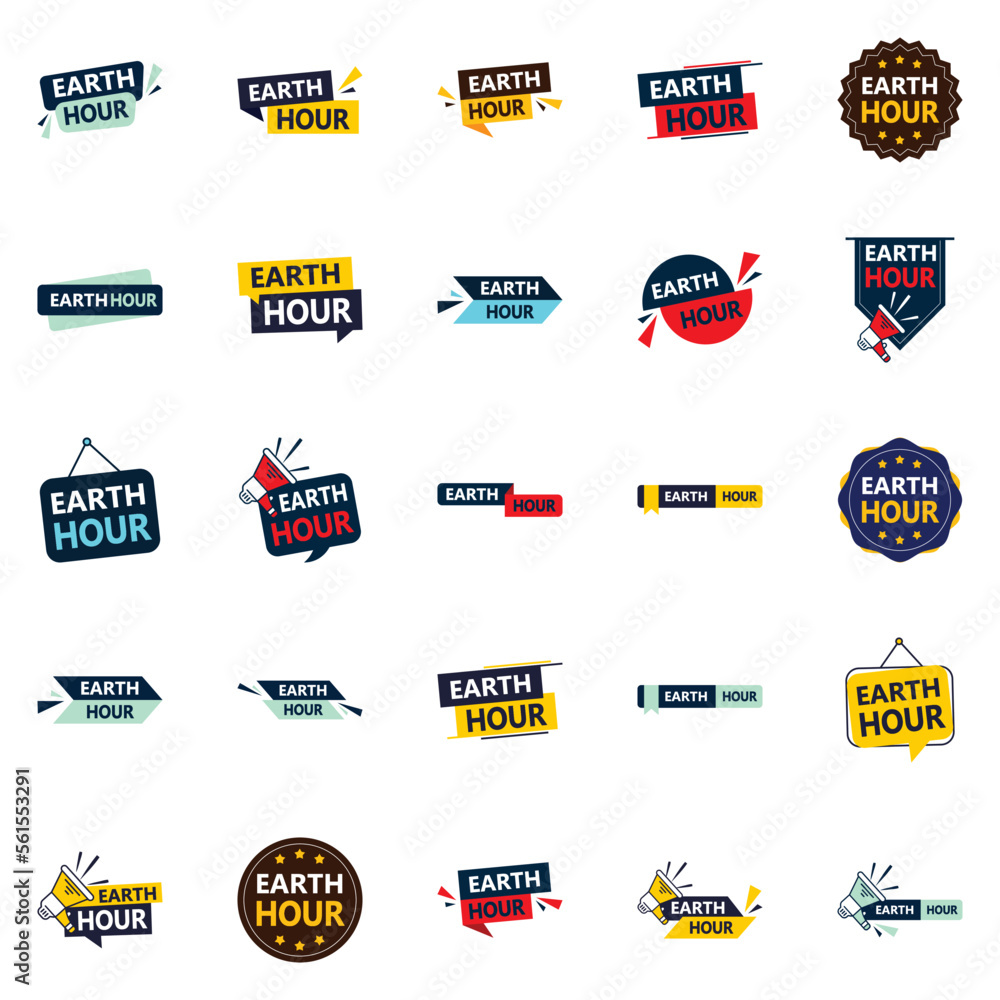 Earth Hour 25 Professional Vector Designs to Elevate Your Eco Friendly Campaigns