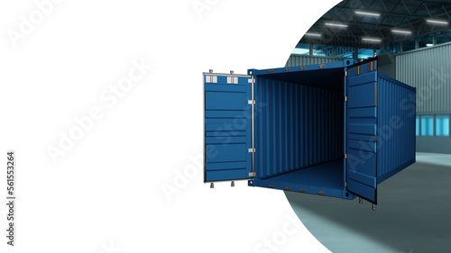 Open cargo container. Empty...
