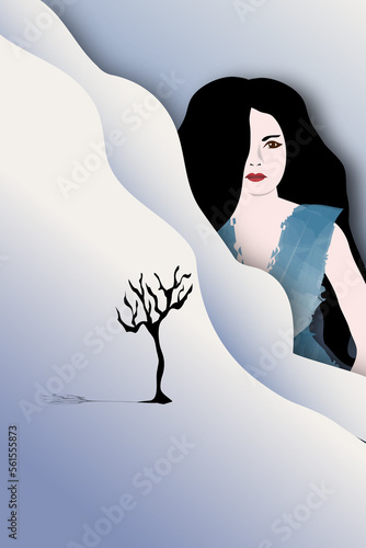 The Lady and the Snowy Mountain