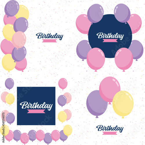 Abstract background with shining colorful balloons suitable for birthdays. parties. presentations. sales. and with space for text; vector illustration