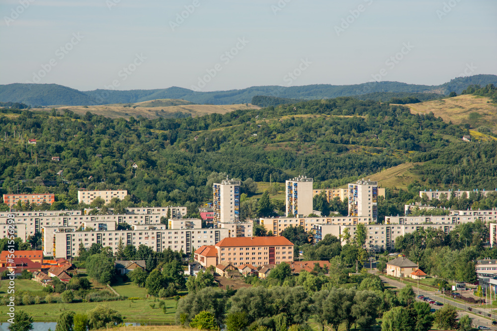 Naklejka premium Cityscape of Ózd city in Hungary.