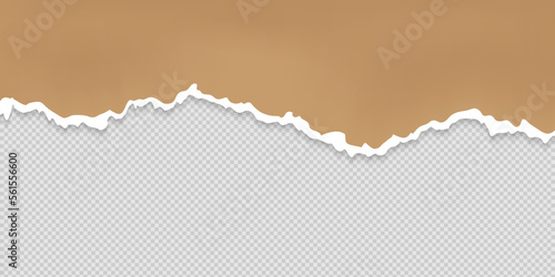 A torn horizontal part craft paper