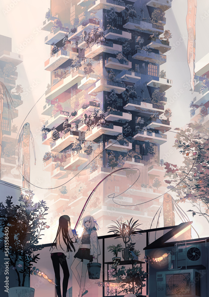 Fototapeta premium anime woman