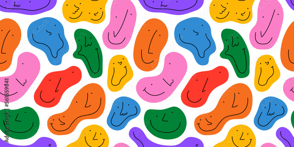 Pattern with smiling children