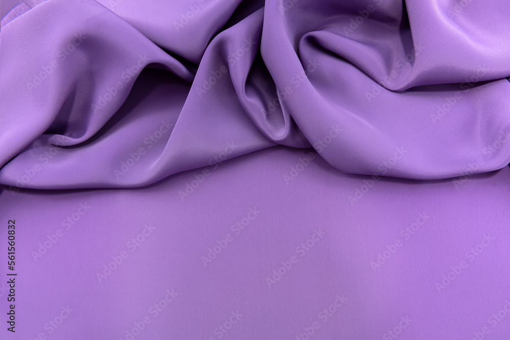 A piece of burgundy, violet, red cloth. Fabric texture for background and design works of art, beautiful wrinkled pattern of silk or linen. A crumpled piece of cloth - obrazy, fototapety, plakaty 