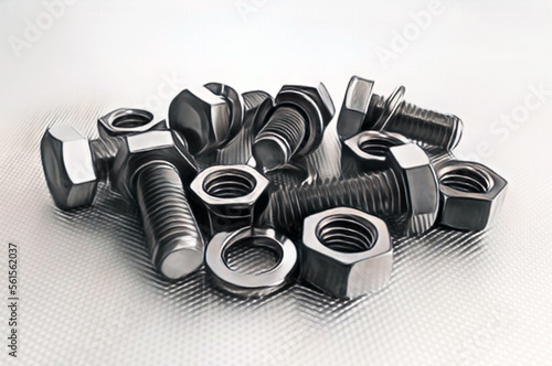a stack of nuts and bolts