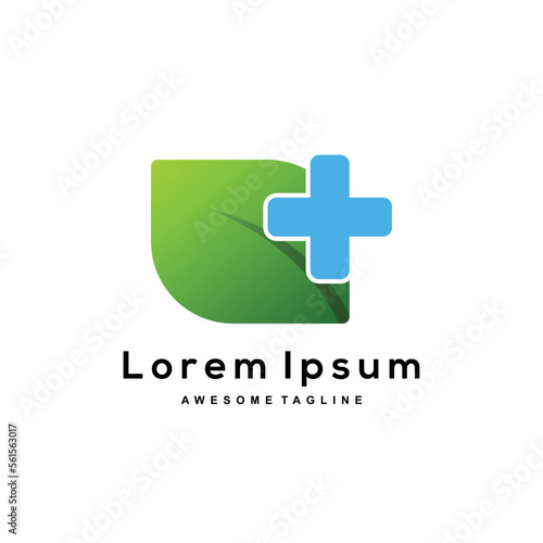 Natural Medical gradient logo design color