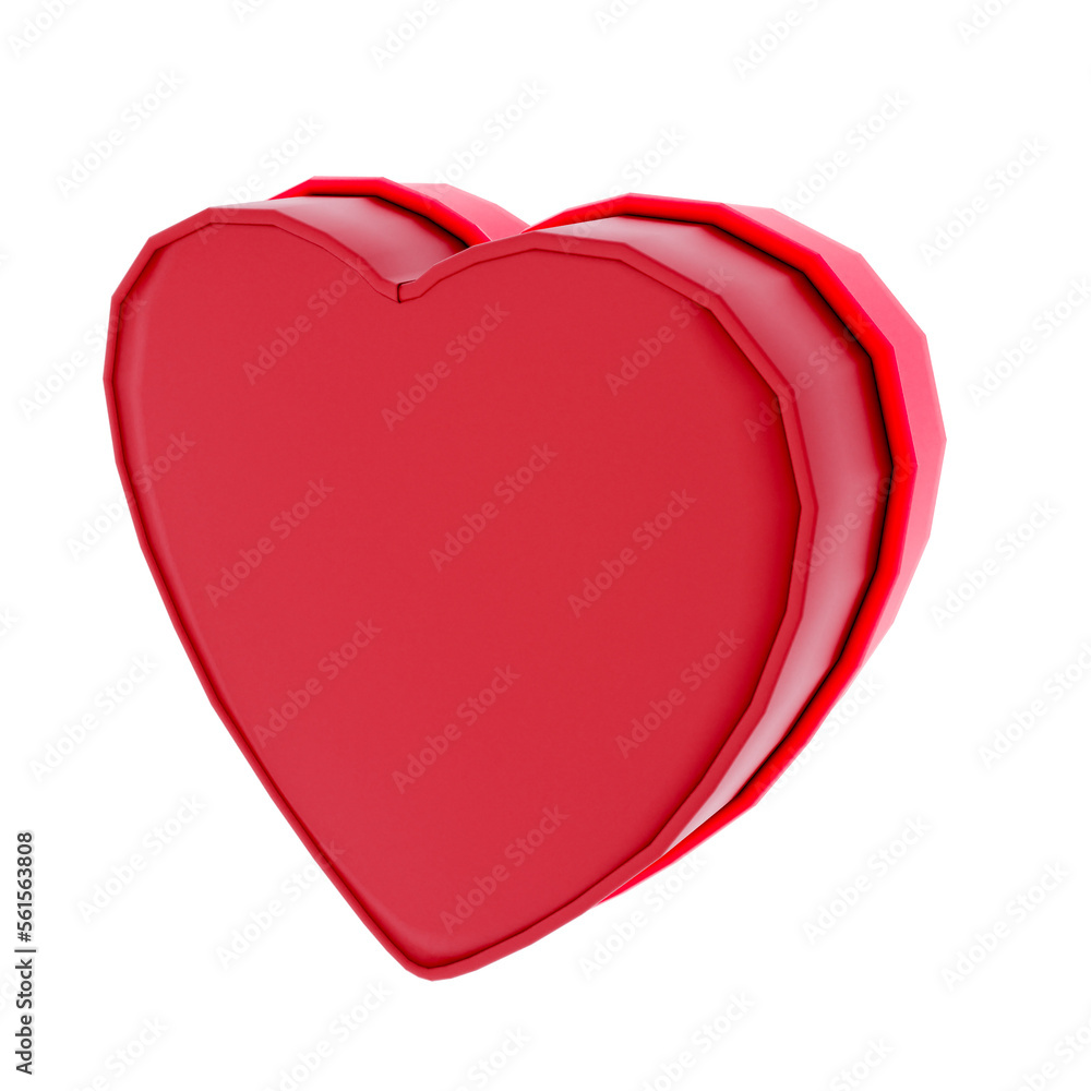 3D Heart Shaped Boxes Render Valentine's elements PNG 3D Heart Shaped Boxes Render Valentine's elements PNG