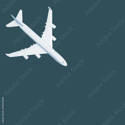 Model plane,airplane on pastel color background. Flat lay design.