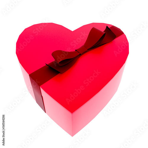 3D Heart Shaped Boxes Render Valentine's elements PNG
