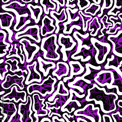 Deformed wavy dope word seamless pattern wallpaper.Vector graphic illustration.Trippy lettering,dope seamless pattern wallpaper print concept. Vector illustration