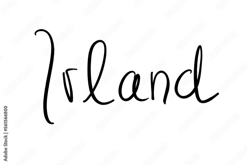 Irland Handwritten black on white Irland Handwritten black on white