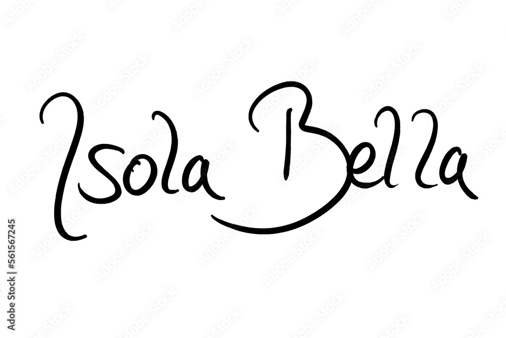 Isola Bella Handwritten black on white Isola Bella Handwritten black on white