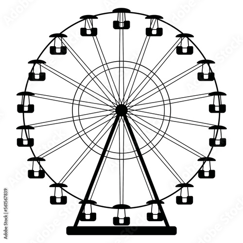 Ferris wheel, attraction. Icon for websites