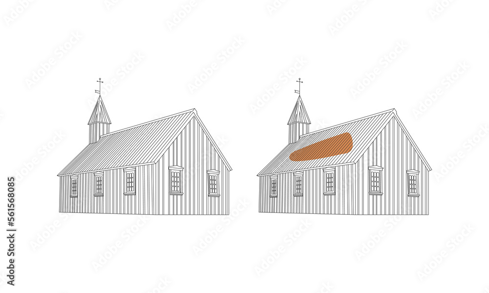 House line art design vector illustration. 