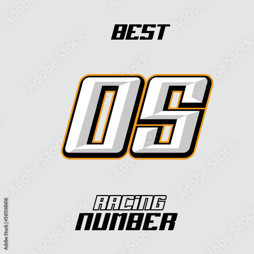 Vector Racing Number Template 05