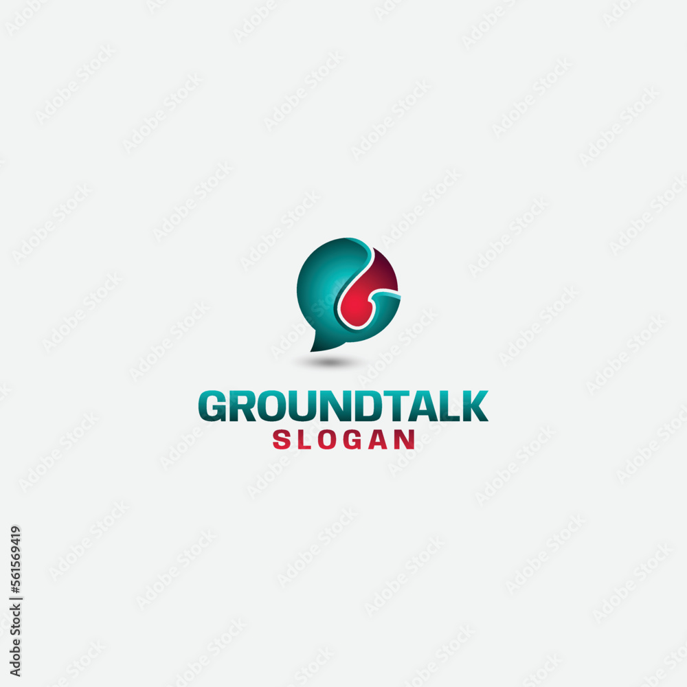 Groundtalk company 3d logo letter g combined with the idea of talk bubble Groundtalk company 3d logo letter g combined with the idea of talk bubble