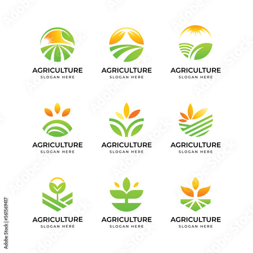 01. agriculture logo design vector
