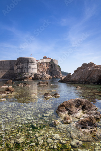 Impressive fort Bokar on a fine sunny day, located in Dubrovnik, Croatia, Europe.