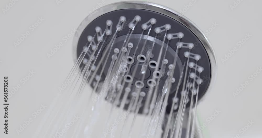 Close-up of water drops in the shower head. Close-up of water drops in the shower head.
