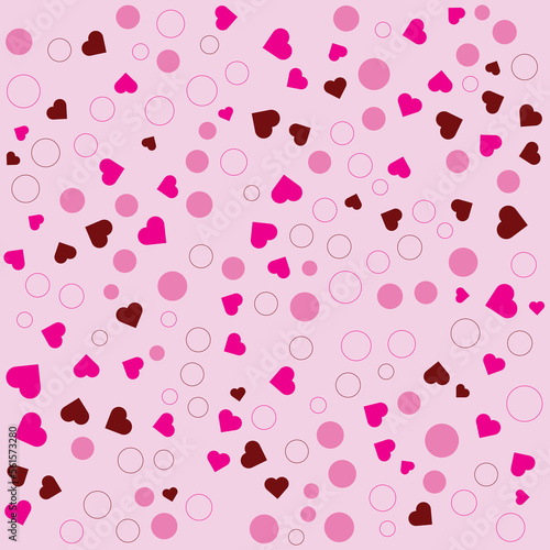 Valentine's Day Seamless Vector Patterns, Hand drawn red hearts seamless pattern. Valentine's, Mother's day, birthday card, wallpaper or gift wrap design.
